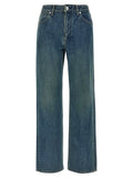 Jean Slim Jil Sander en Coton Bleu