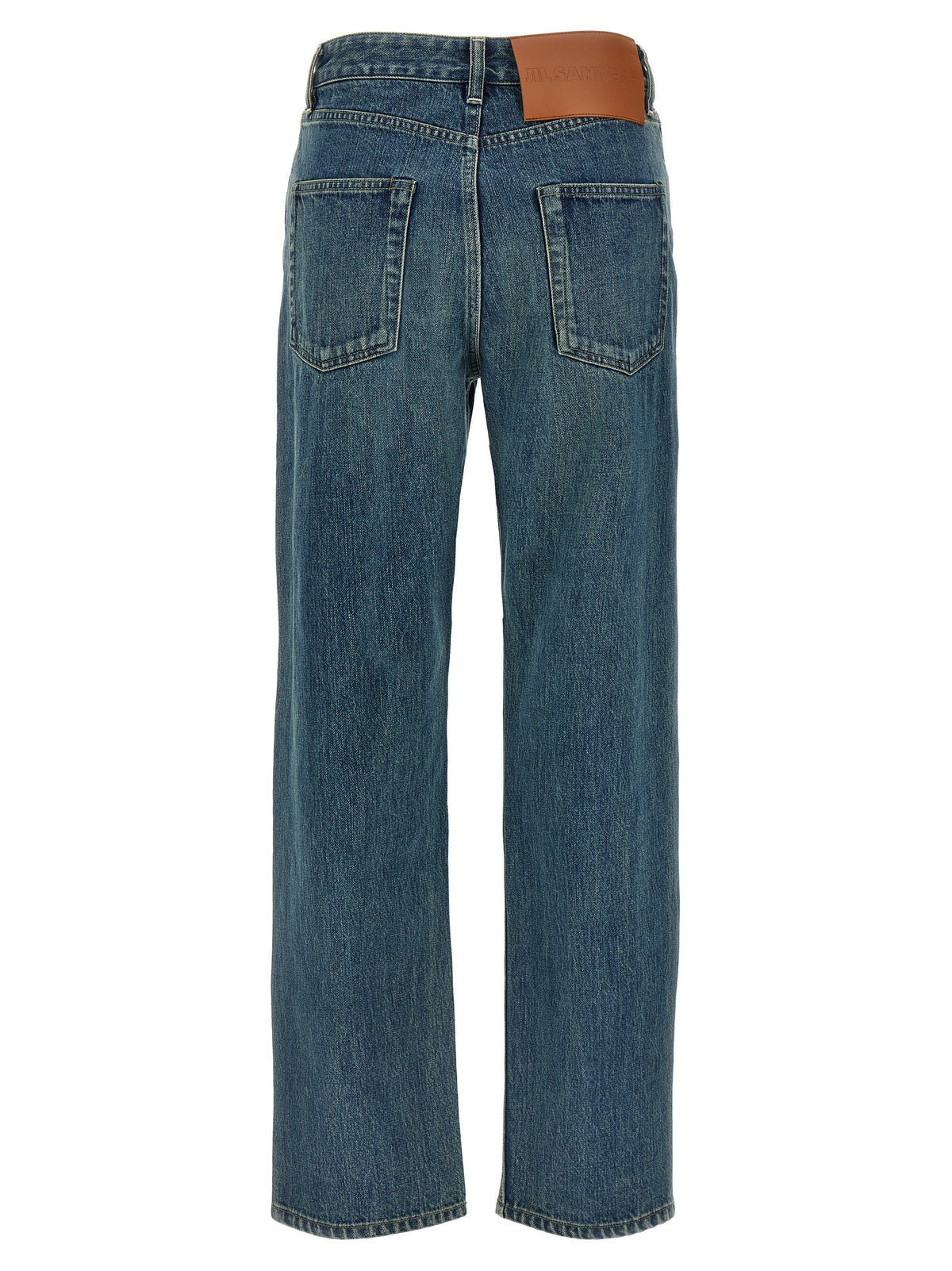 Jean Slim Jil Sander en Coton Bleu