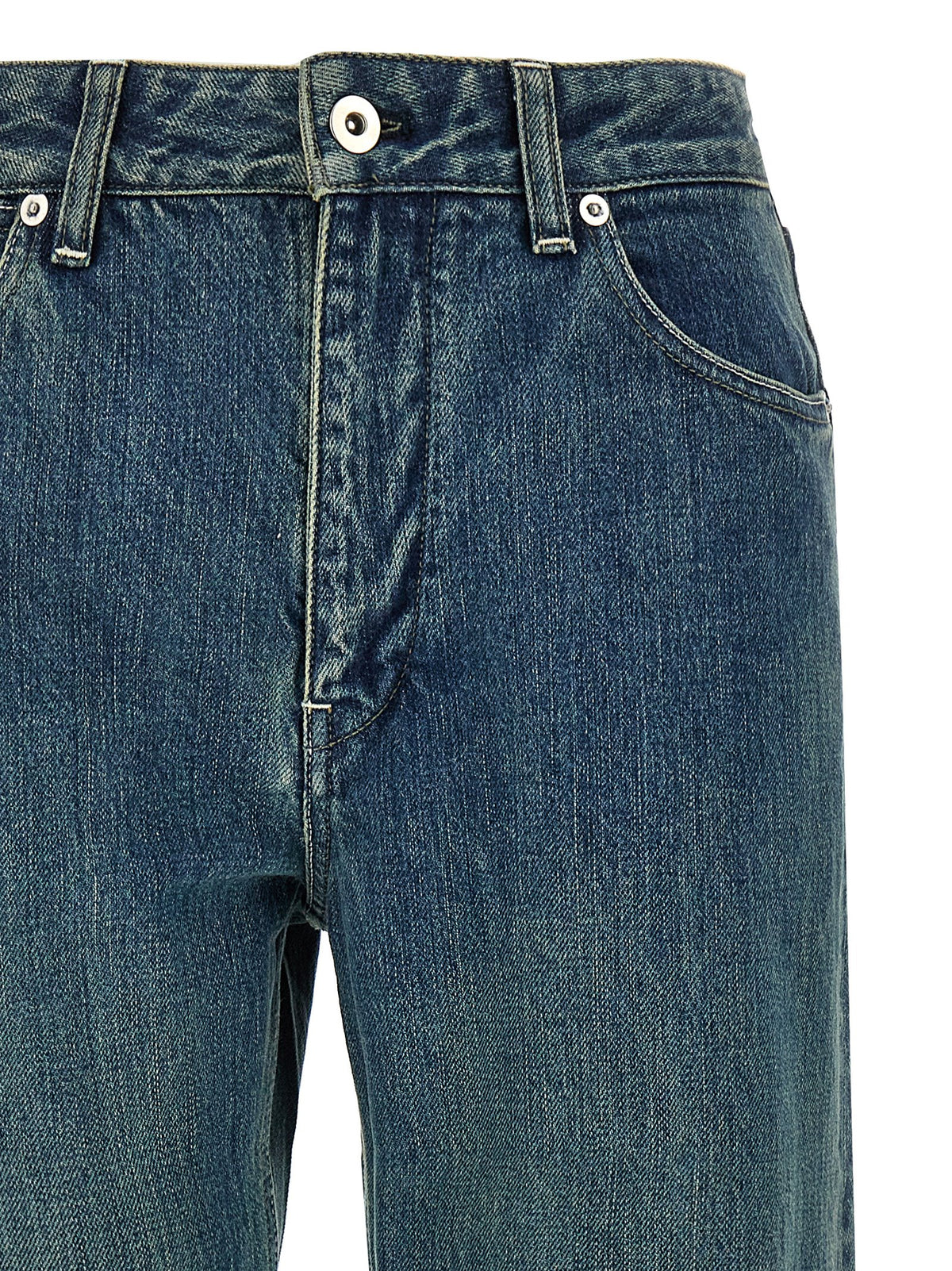 Jean Slim Jil Sander en Coton Bleu