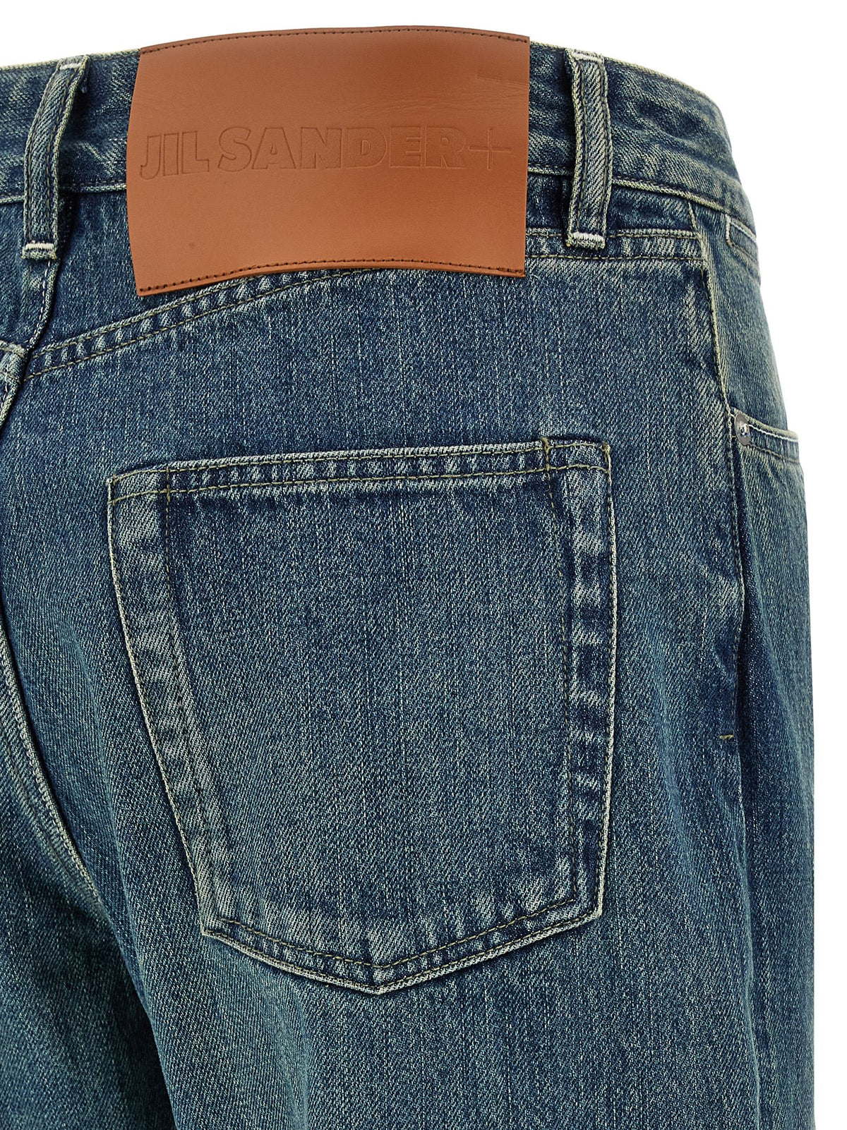 Jean Slim Jil Sander en Coton Bleu