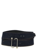 Ceinture Sportmax taille haute en coton bleu