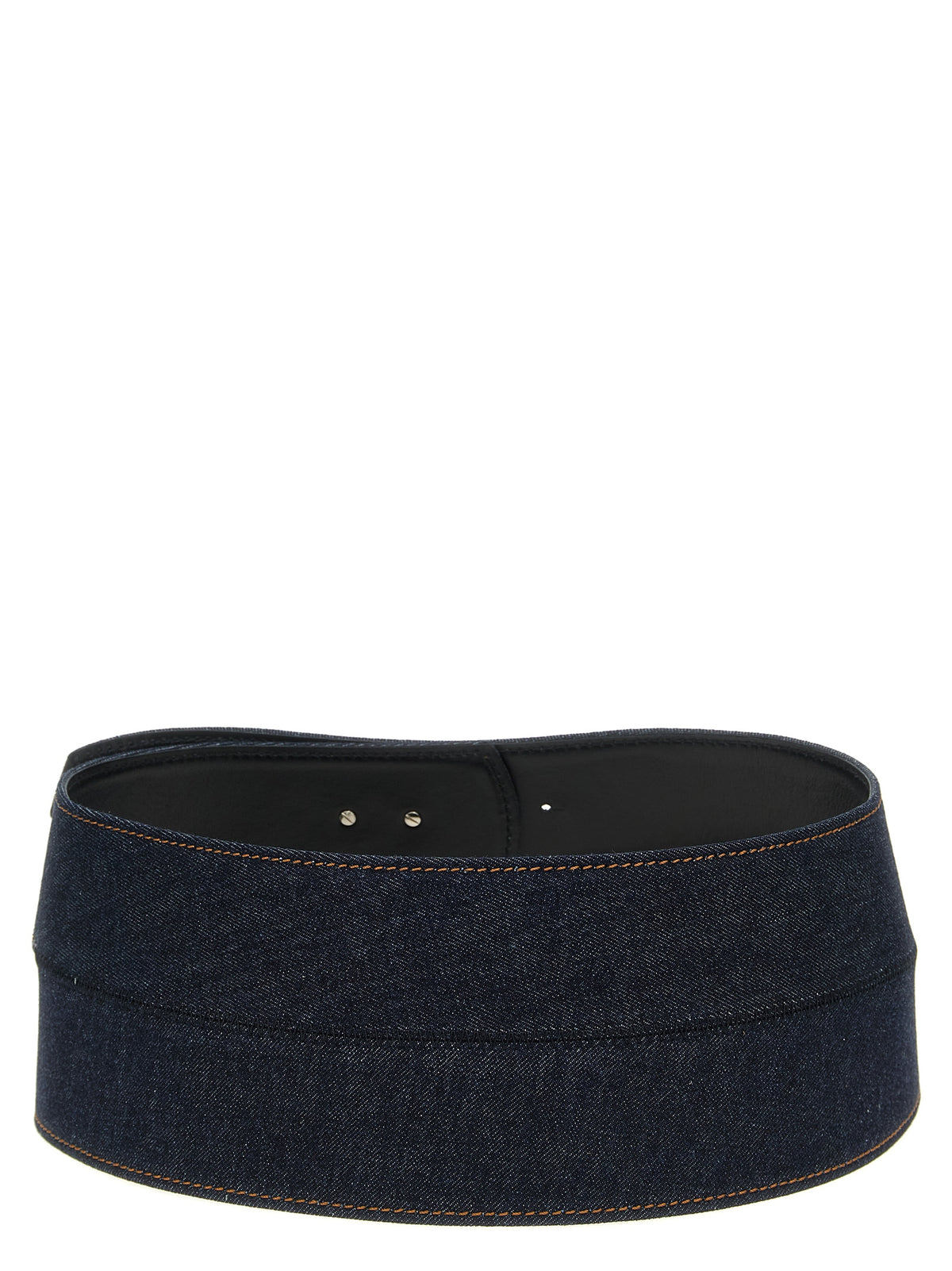 Ceinture Sportmax taille haute en coton bleu