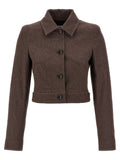 Blazer Max Mara in cotone marrone