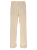 Pantaloni casual beige in cotone Valentino Garavani