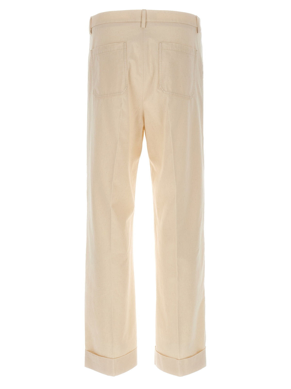 Pantaloni casual beige in cotone Valentino Garavani