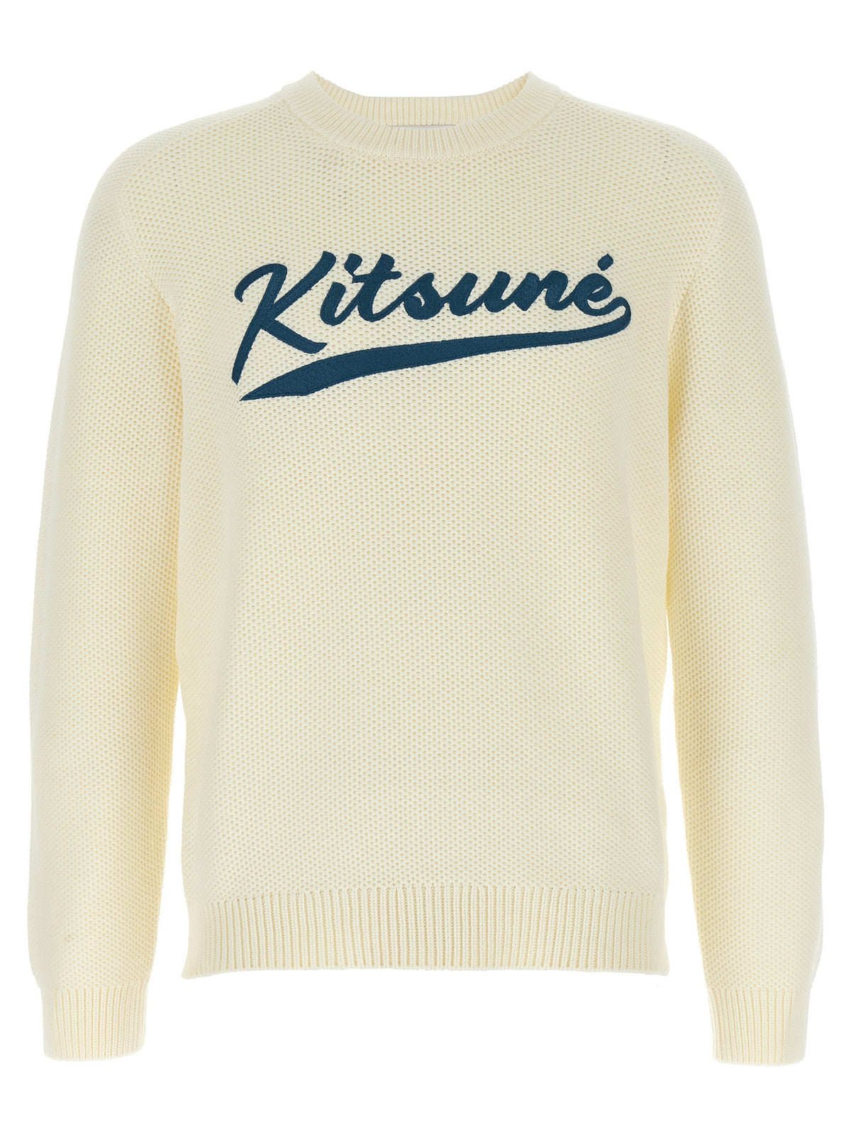 Cardigan bianco in cotone Maison Kitsuné