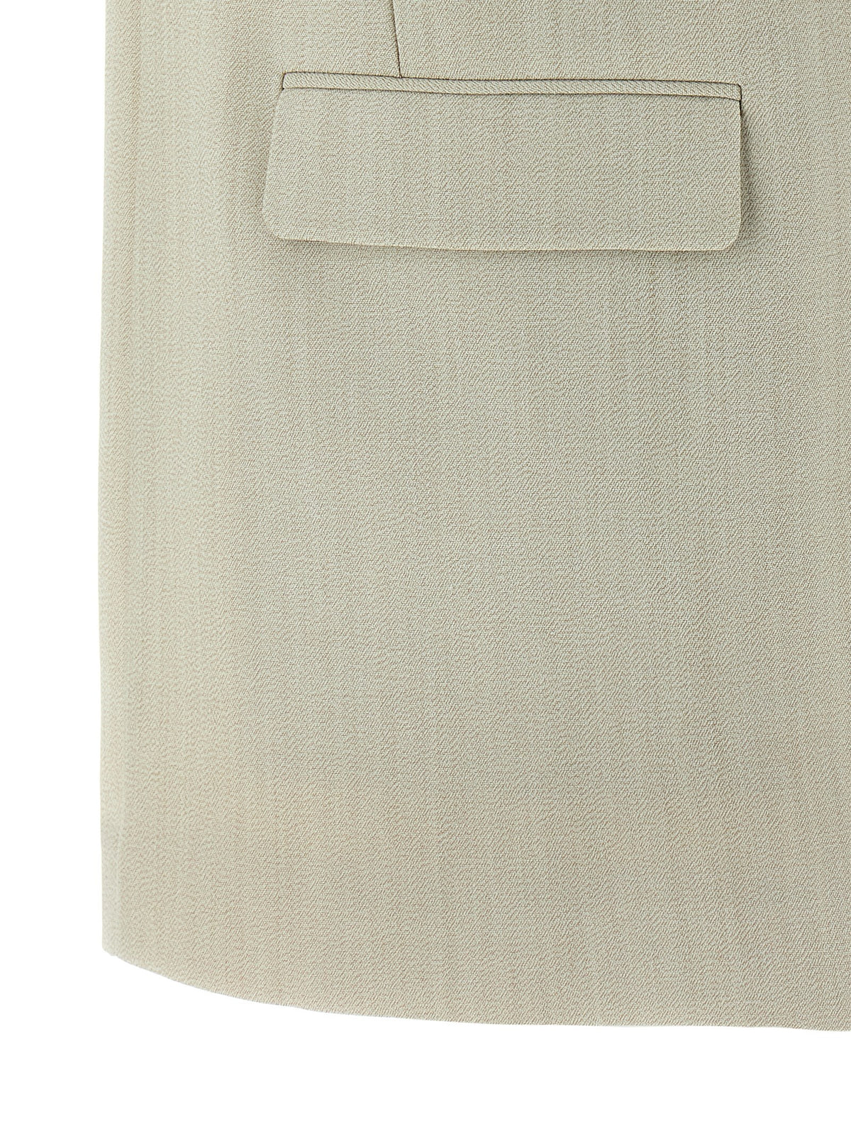 Golden Goose Giacca smanicata beige in lana vergine