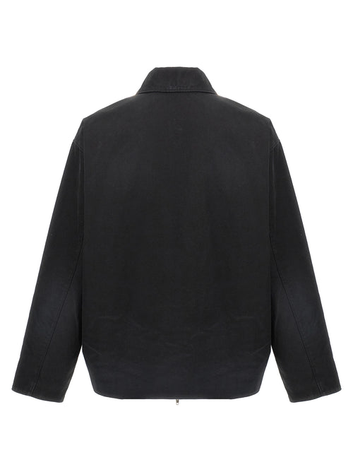 Giacca Lunga Balenciaga Nera in Cotone