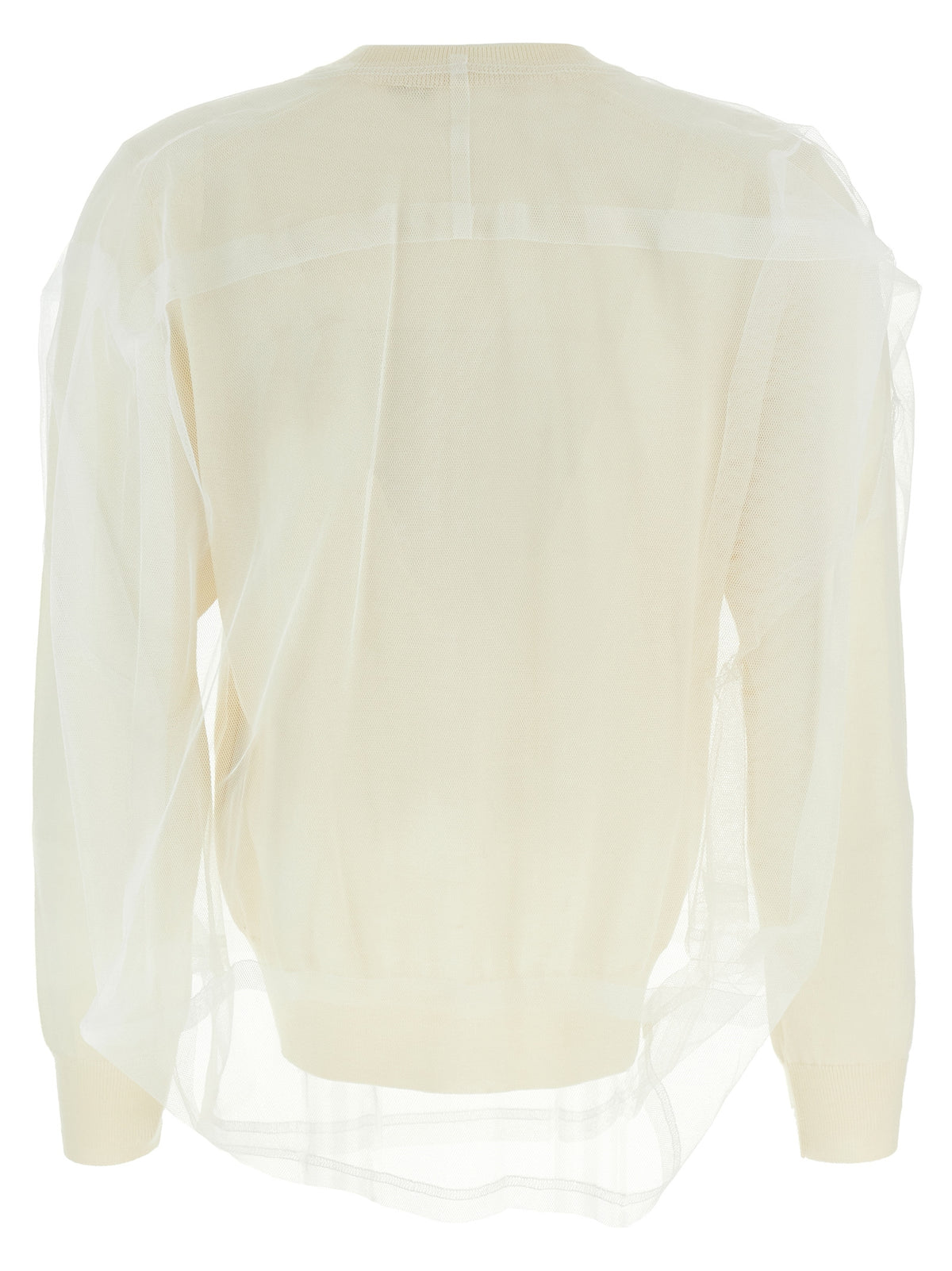 Cardigan bianco in lana Comme Des Garçons