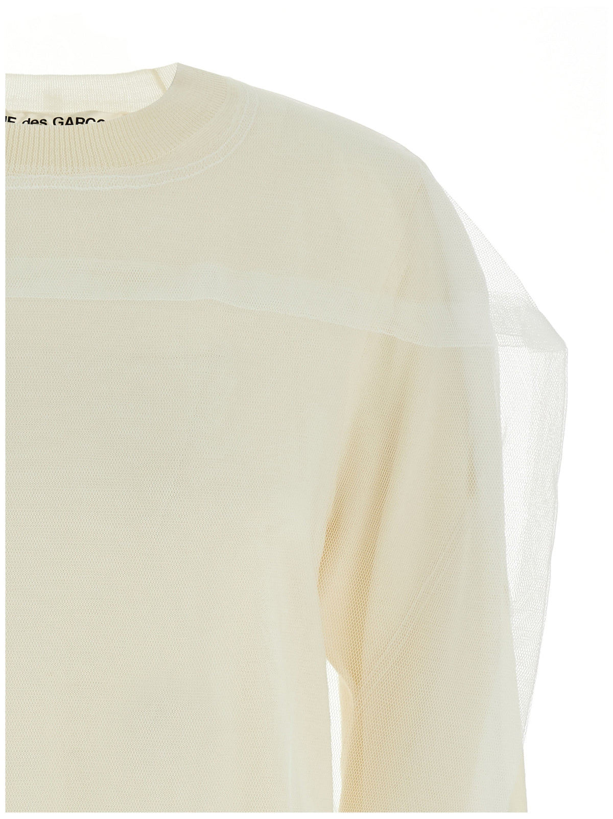 Cardigan bianco in lana Comme Des Garçons