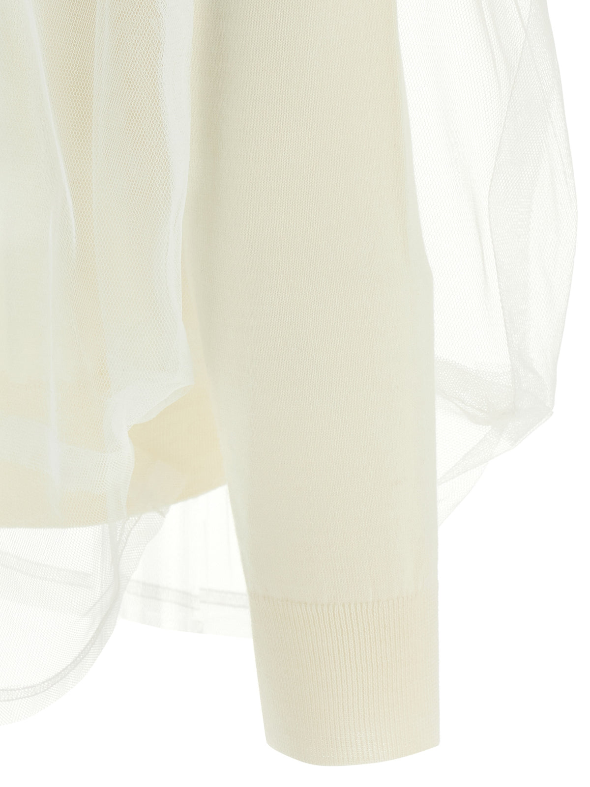 Cardigan bianco in lana Comme Des Garçons