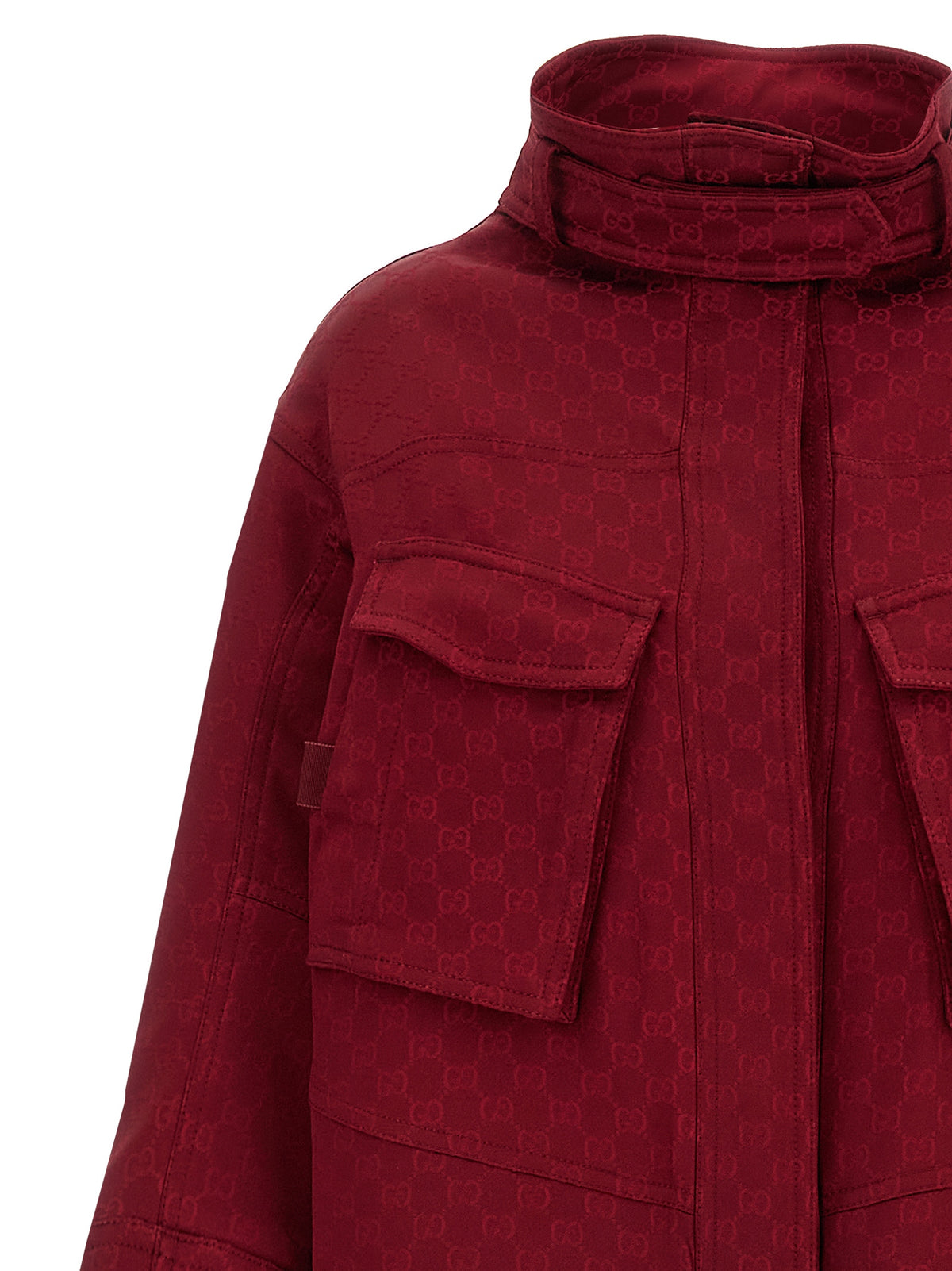 Manteau en viscose rouge Gucci