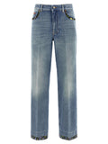 Jean en denim de coton bleu Valentino Garavani