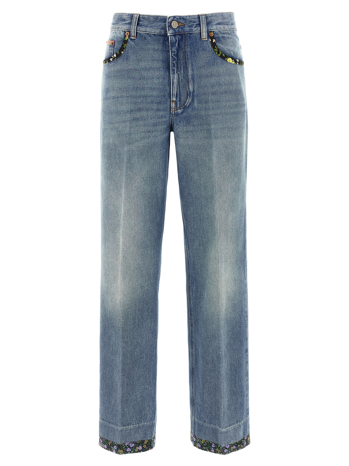 Jean en denim de coton bleu Valentino Garavani