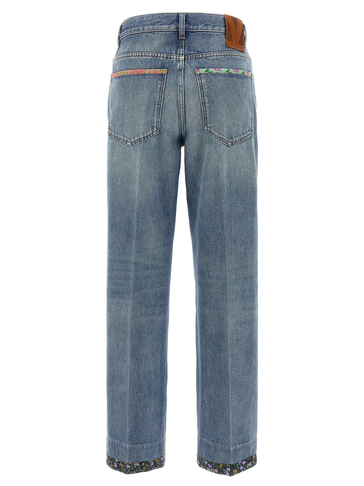 Jean en denim de coton bleu Valentino Garavani