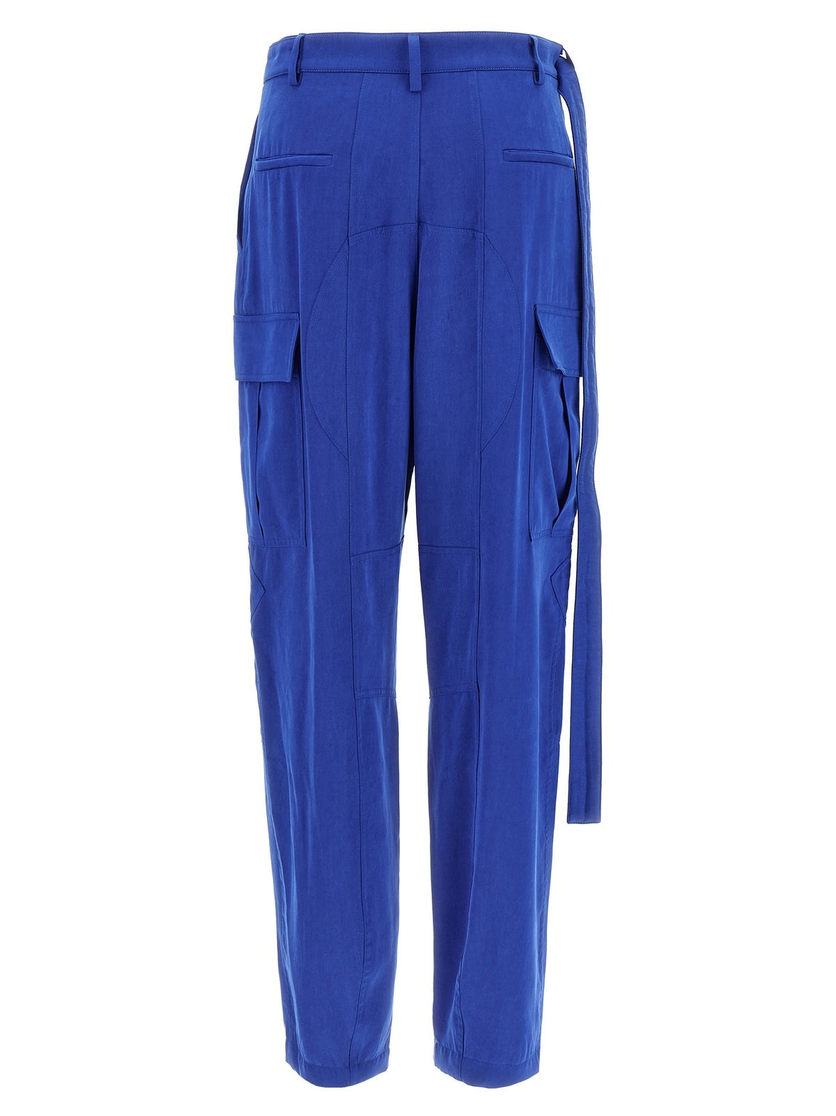 Pantaloni cargo Ferragamo in lyocell blu