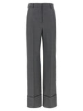 Pantaloni classici grigi in lana vergine Valentino Garavani
