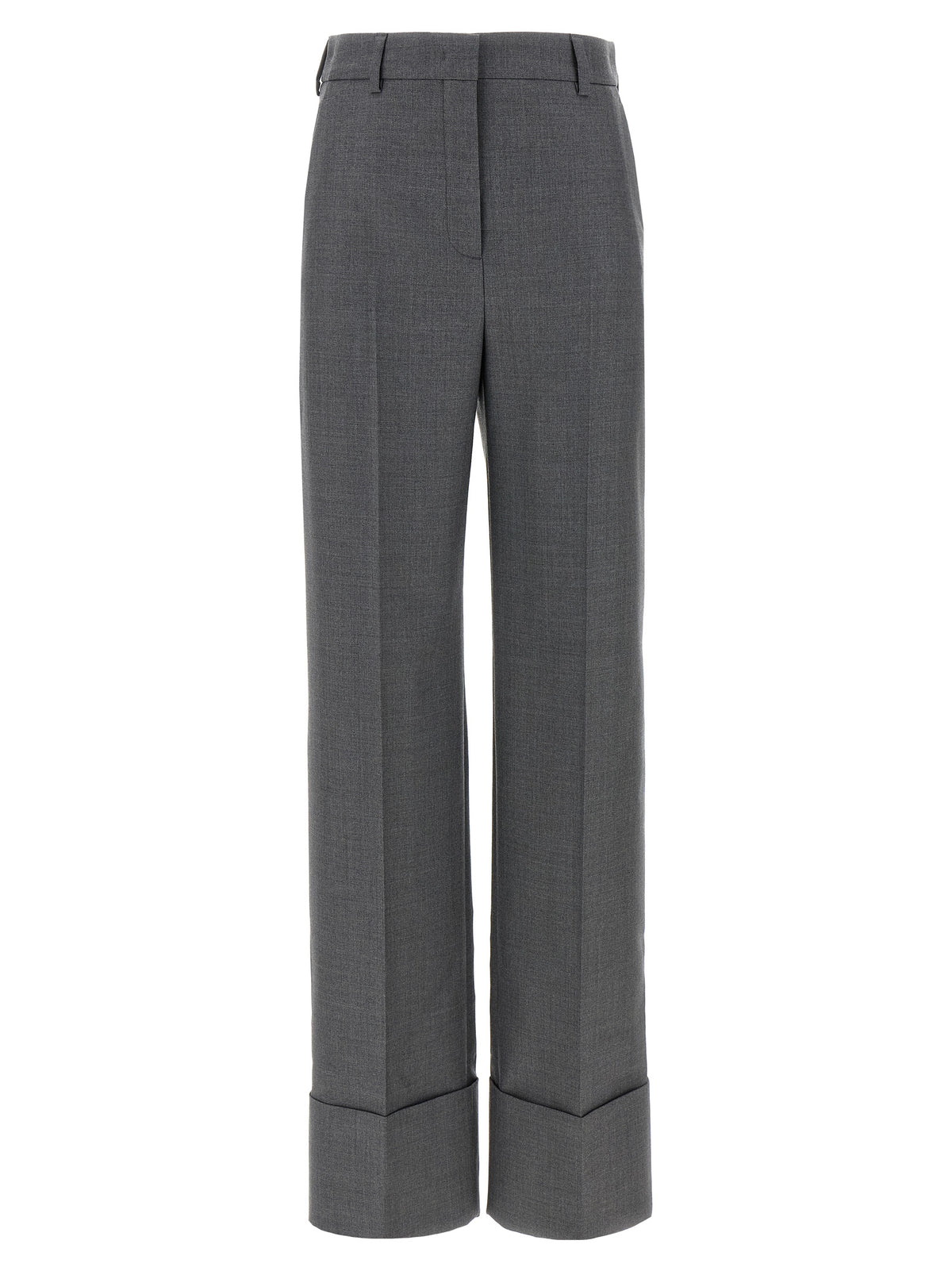 Pantaloni classici grigi in lana vergine Valentino Garavani