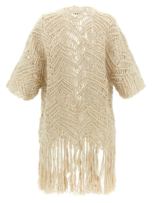 Brunello Cucinelli beige sidenkofta