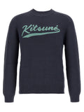 Cardigan grigio in cotone Maison Kitsuné