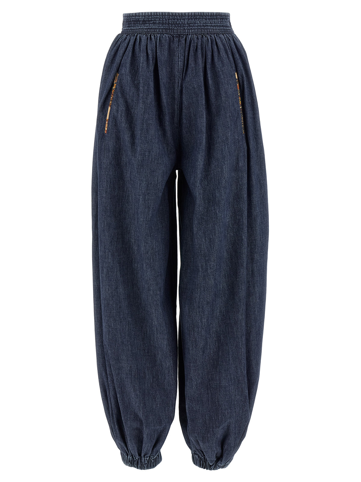 Pantalon en coton bleu Valentino Garavani