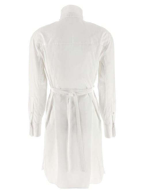 Vestido midi de algodón blanco de Alexander McQueen