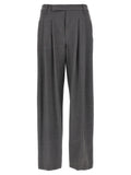 Pantaloni casual Brunello Cucinelli in lana vergine grigia