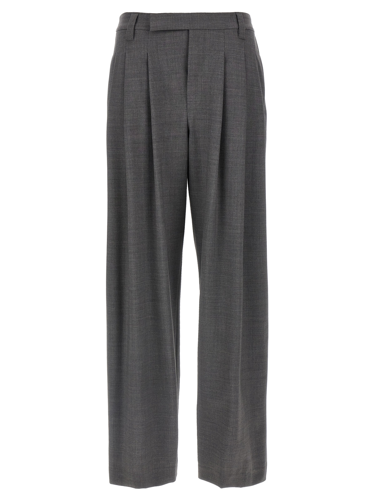 Pantaloni casual Brunello Cucinelli in lana vergine grigia