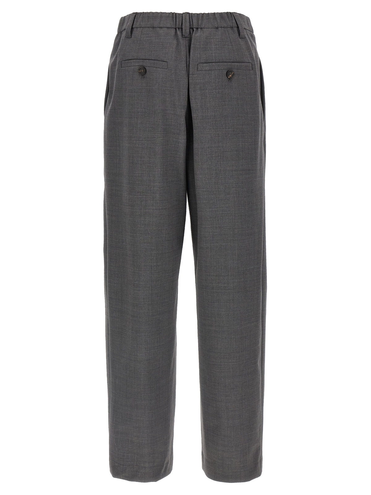 Pantaloni casual Brunello Cucinelli in lana vergine grigia