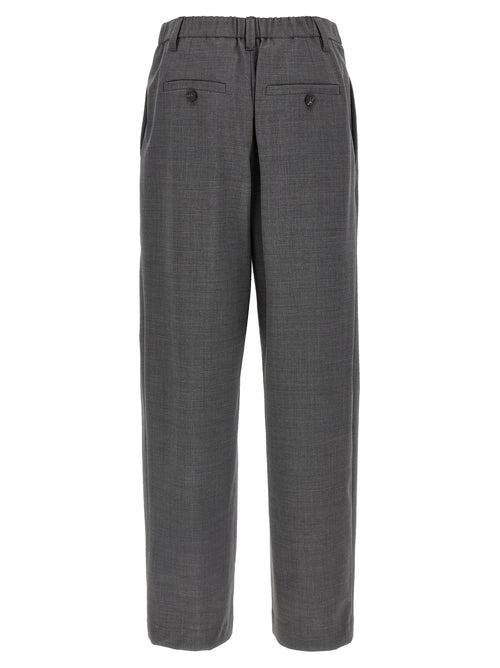Brunello Cucinelli Graue Freizeithose aus Schurwolle