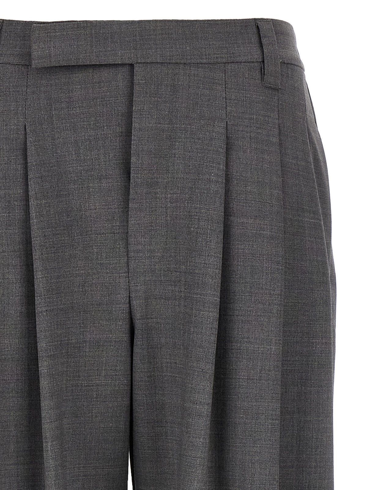 Pantaloni casual Brunello Cucinelli in lana vergine grigia