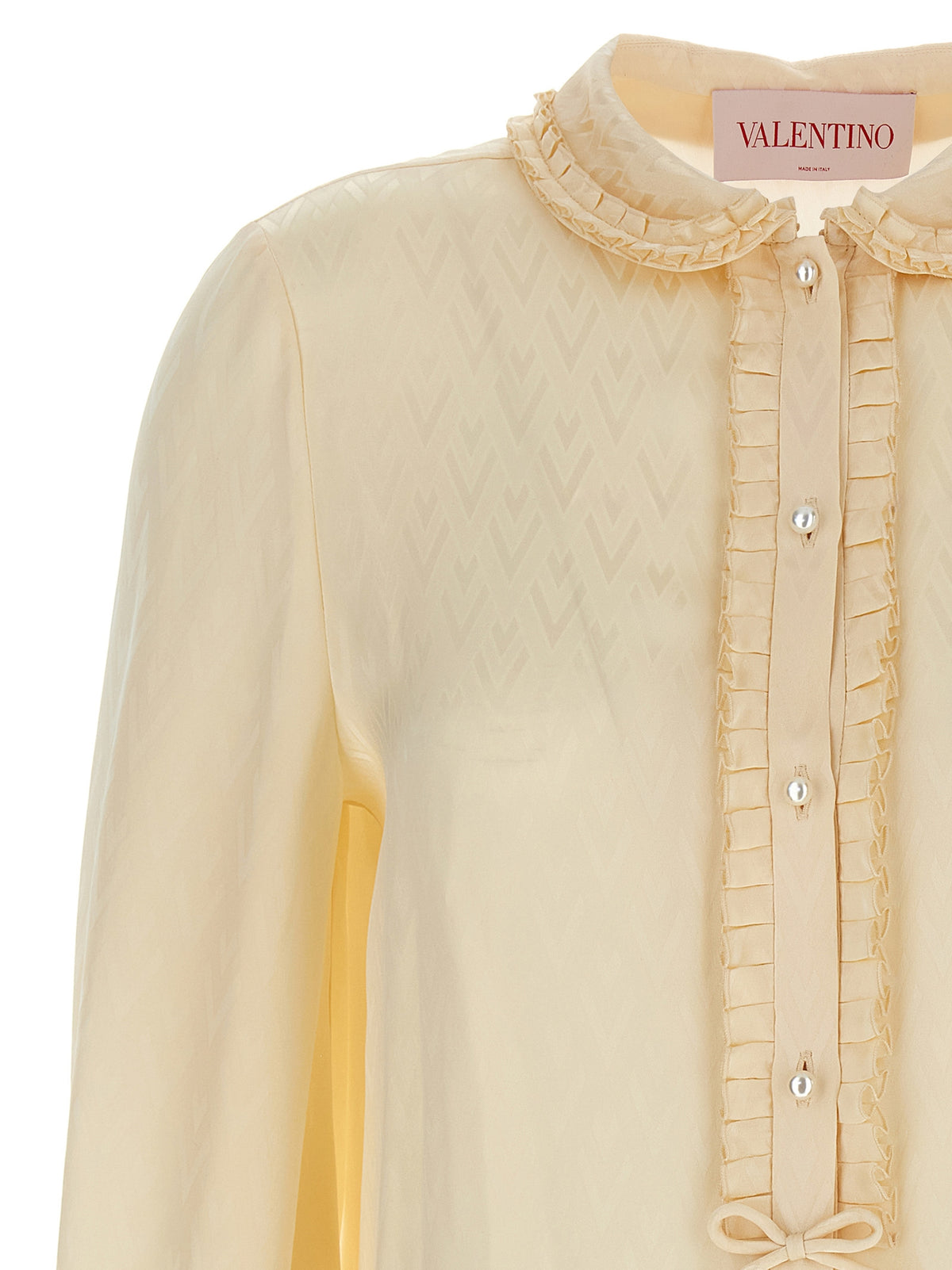Camicetta Valentino Garavani in Seta Beige