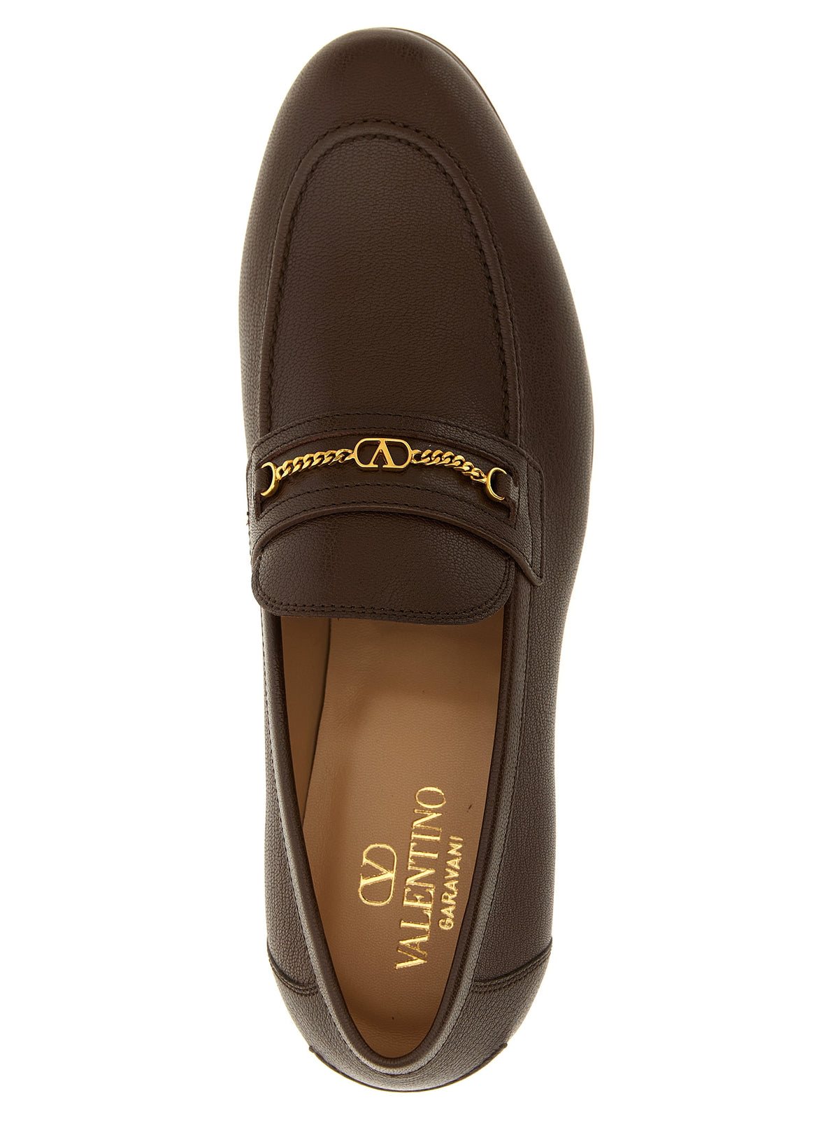 Mocassini slip-on Valentino Garavani in pelle di capra marrone