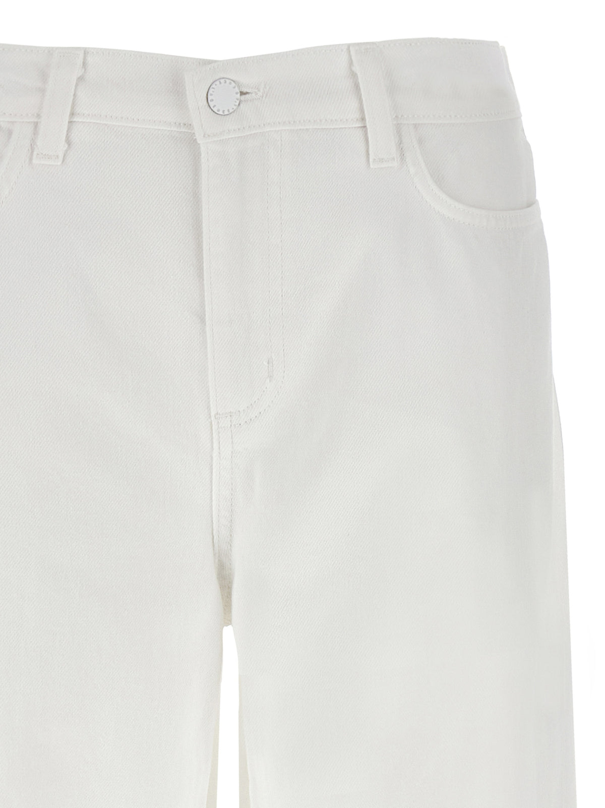 L'Agence Jeans a vita alta in cotone bianco