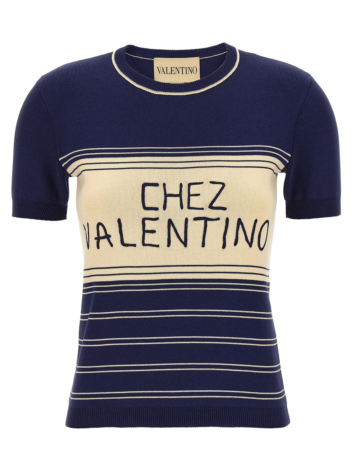 T-Shirt Valentino Garavani in Cotone Blu