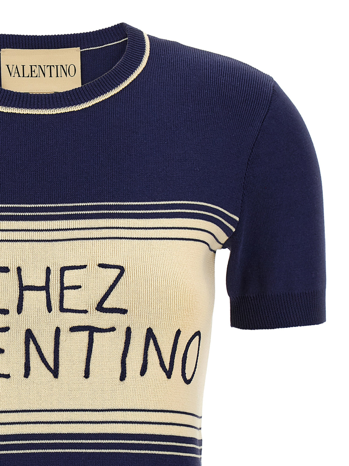 T-Shirt Valentino Garavani in Cotone Blu