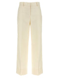 Pantaloni eleganti Brioni in lana bianca