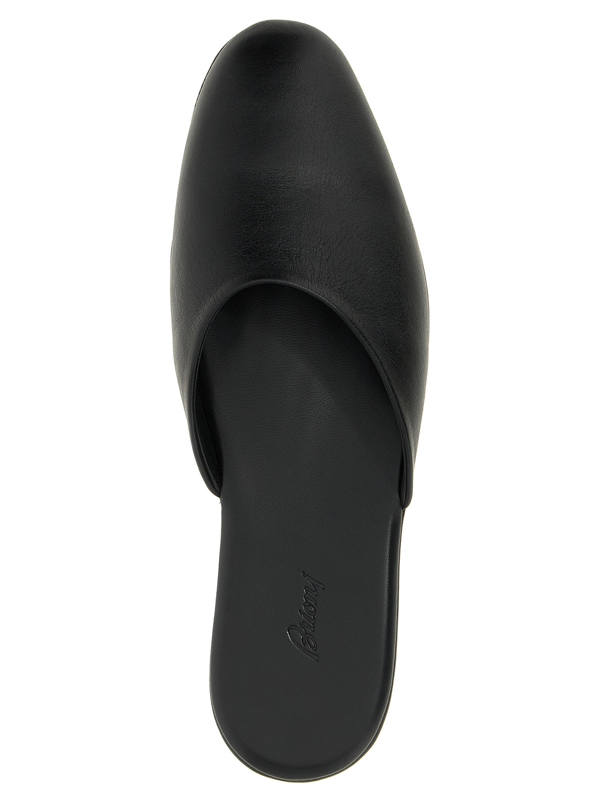 Mules Brioni in pelle di vitello nera