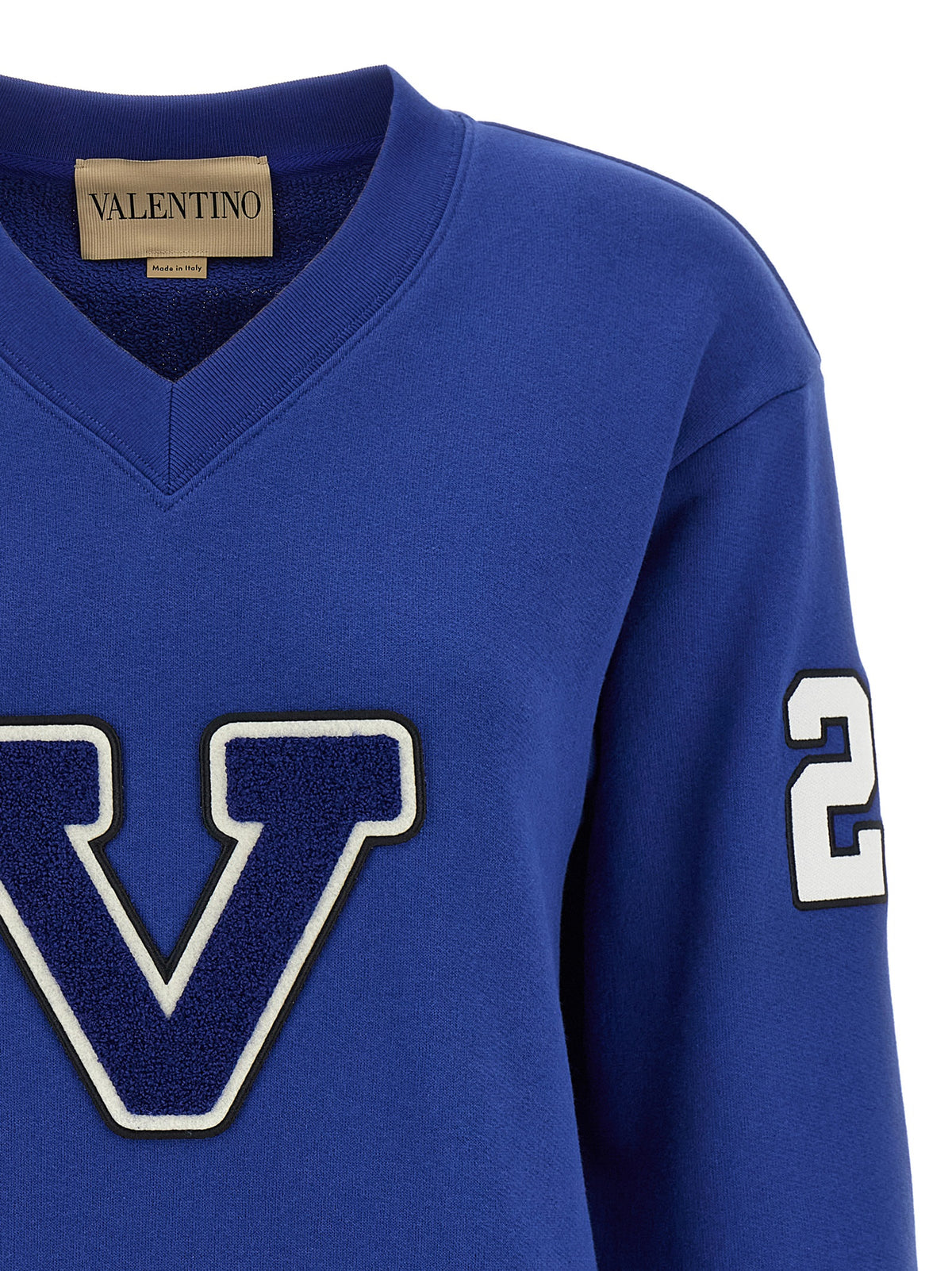 Felpa Valentino Garavani in cotone blu