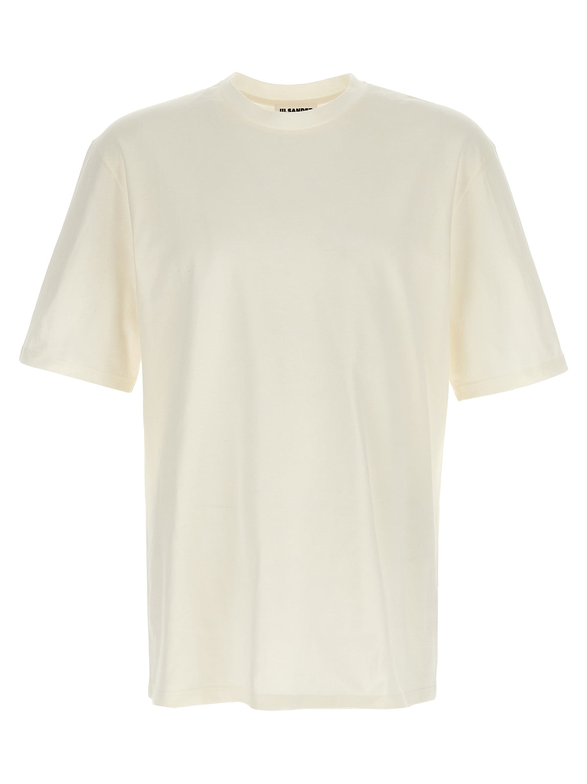 T-shirt a maniche lunghe in cotone bianco Jil Sander