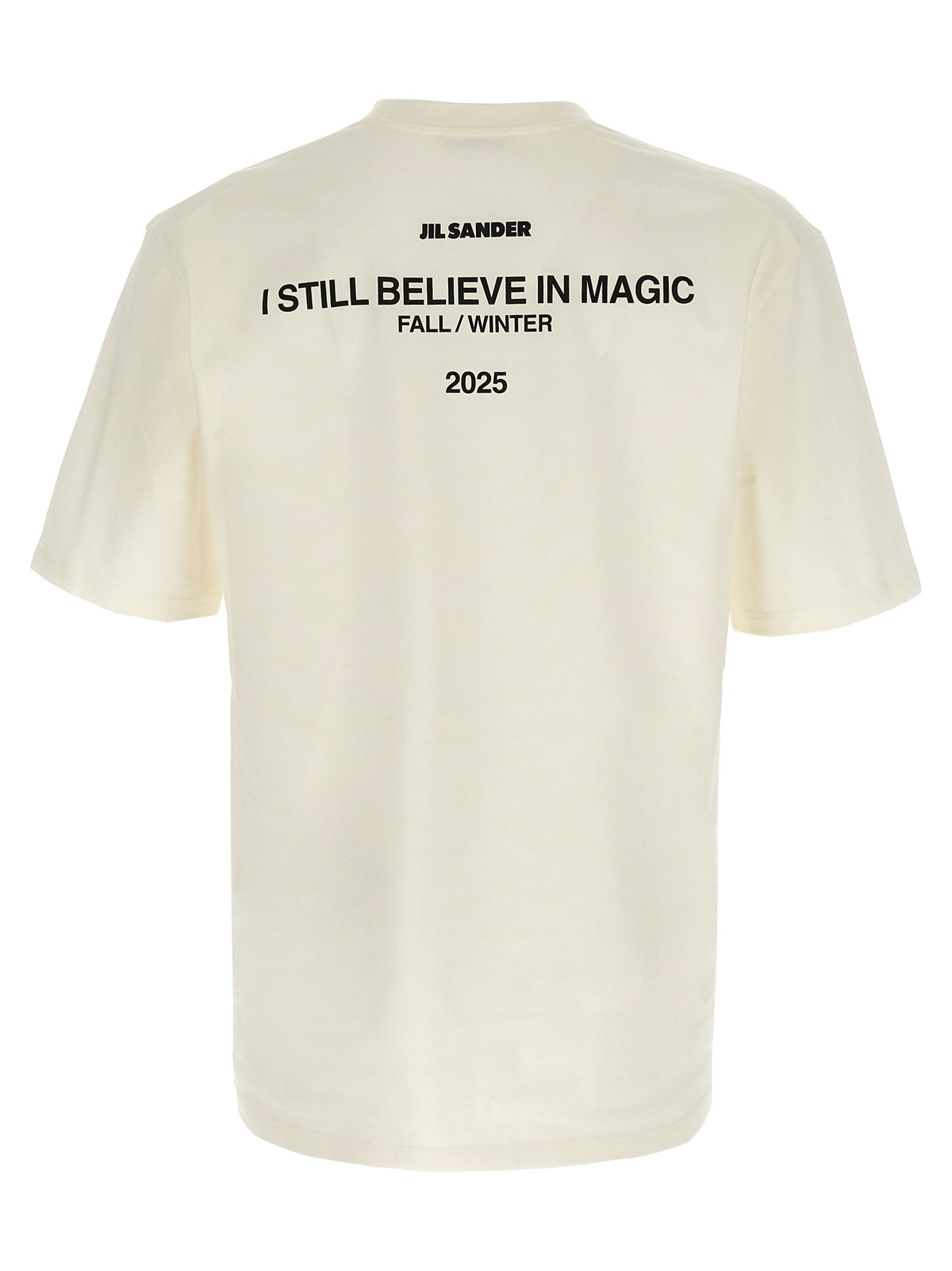 T-shirt a maniche lunghe in cotone bianco Jil Sander