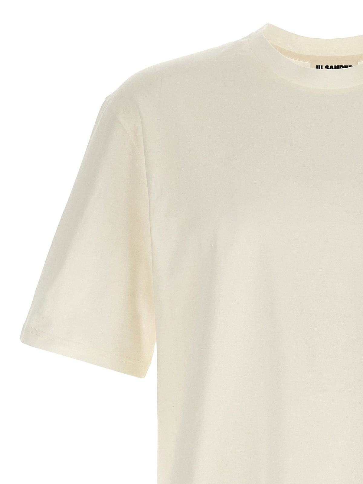 T-shirt a maniche lunghe in cotone bianco Jil Sander