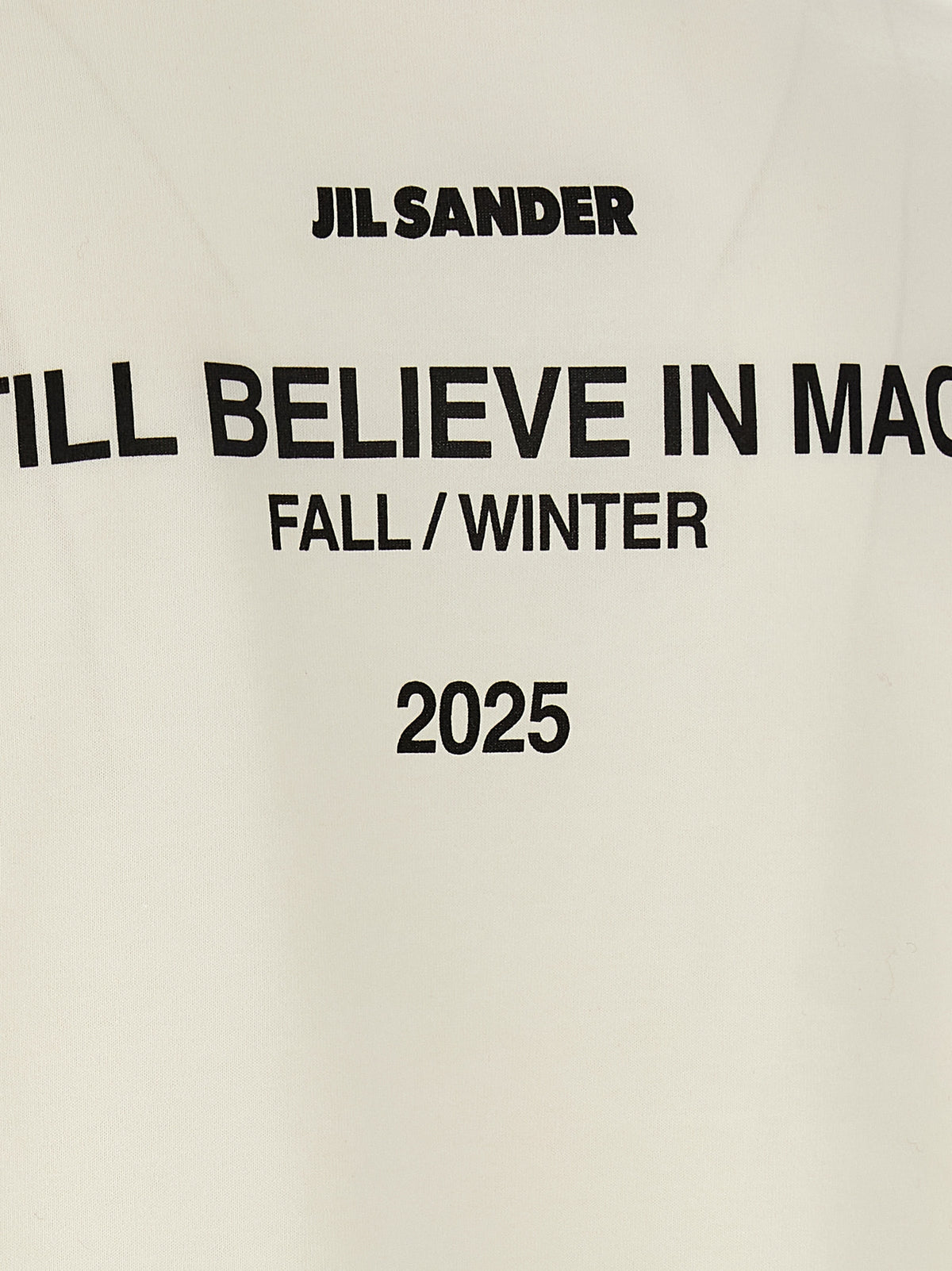T-shirt a maniche lunghe in cotone bianco Jil Sander
