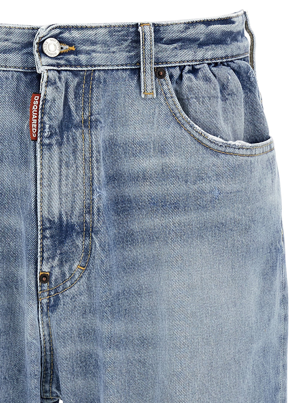 Jeans Dsquared² in cotone blu dal taglio rilassato