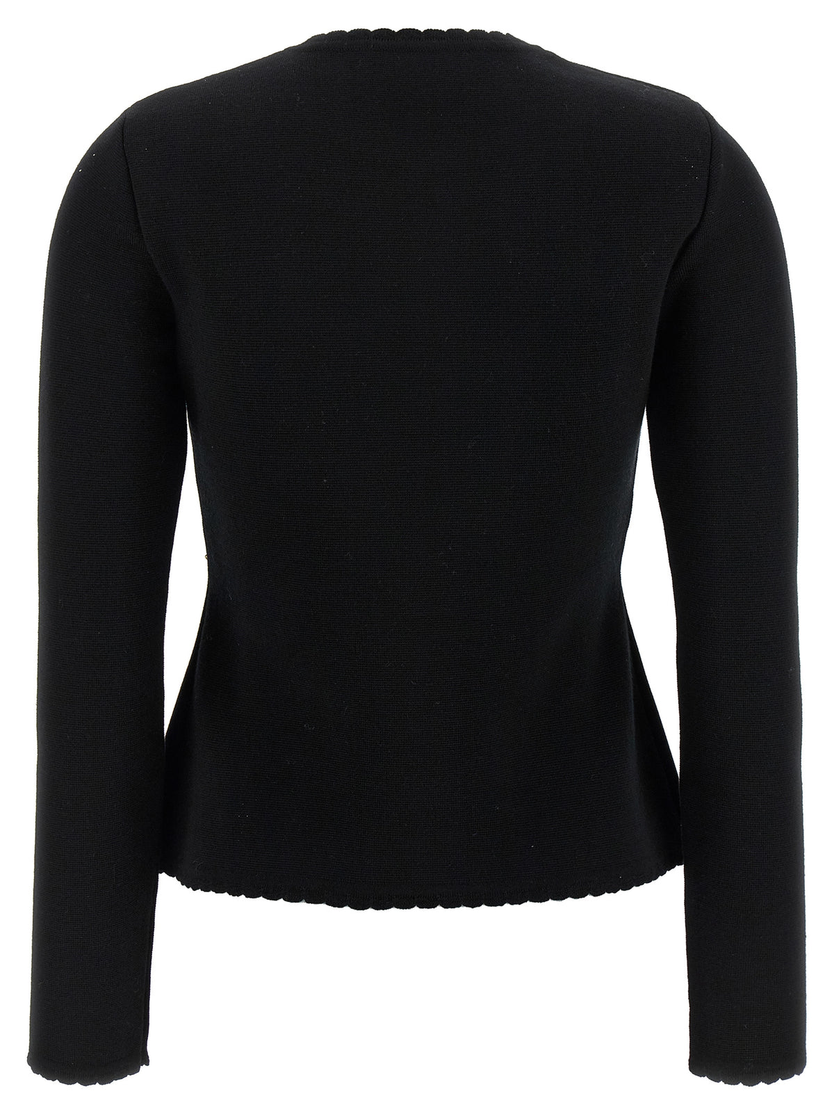 Cardigan Moschino Nero in Lana Vergine