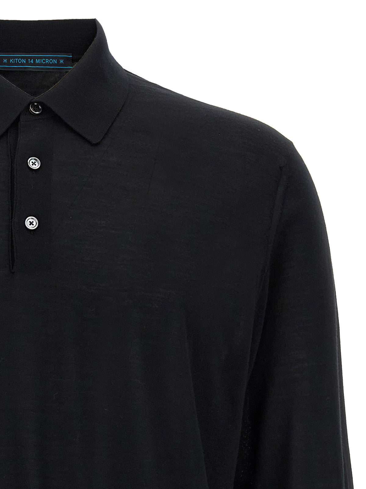 Polo Kiton in lana nera