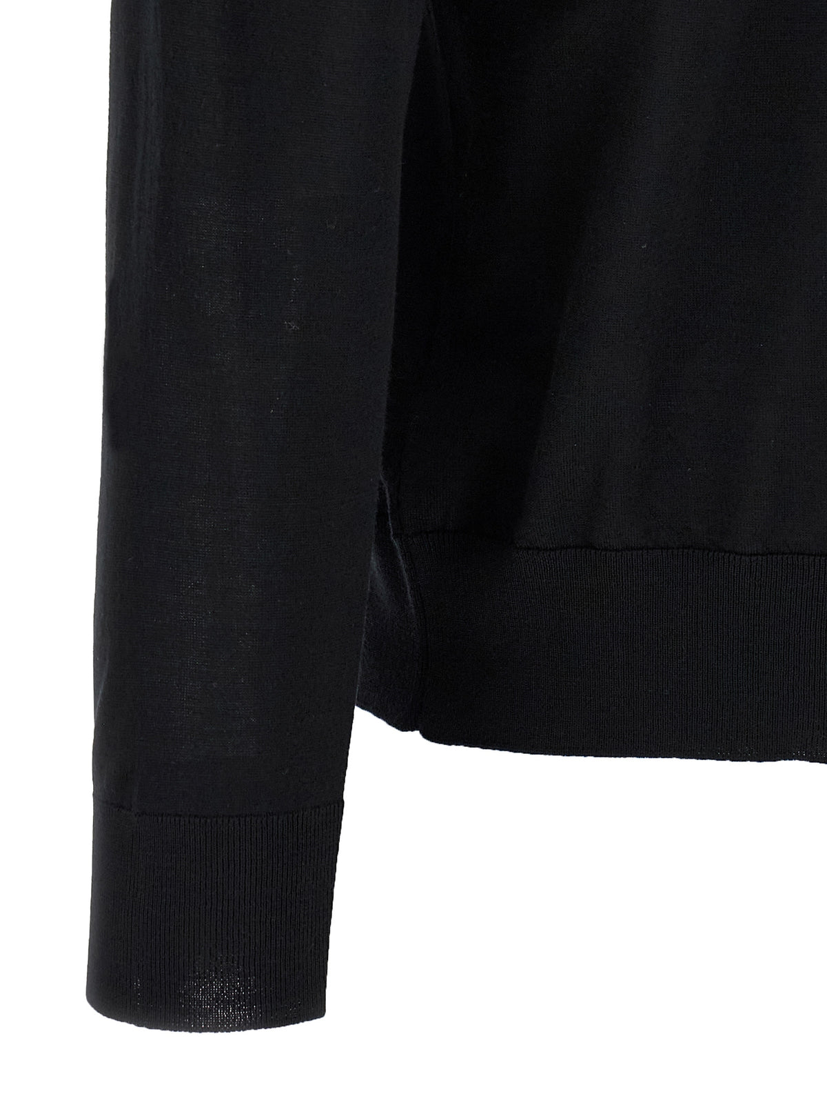 Polo Kiton in lana nera