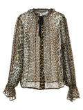 Blusa marrone in viscosa Ganni
