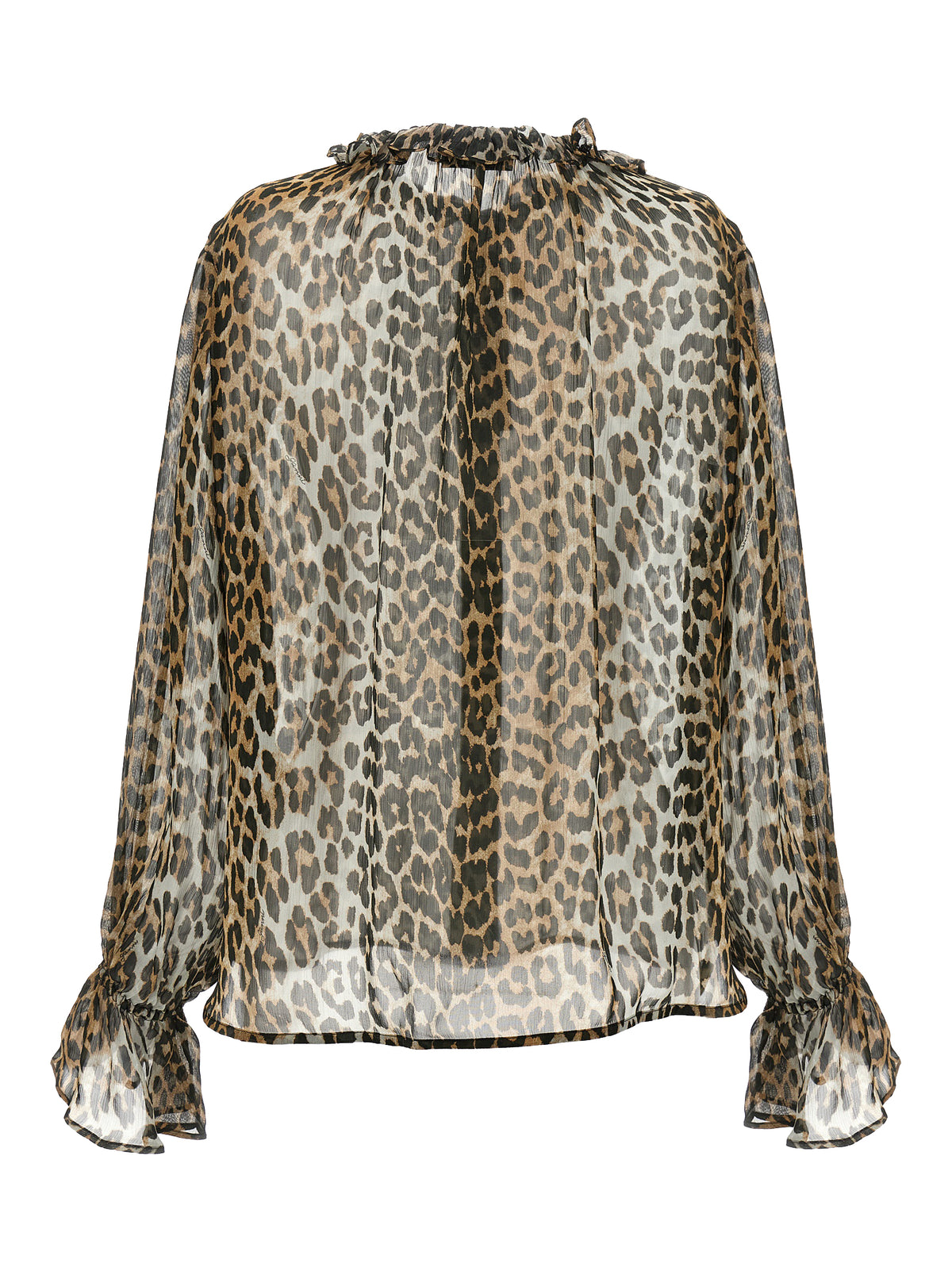 Blusa marrone in viscosa Ganni