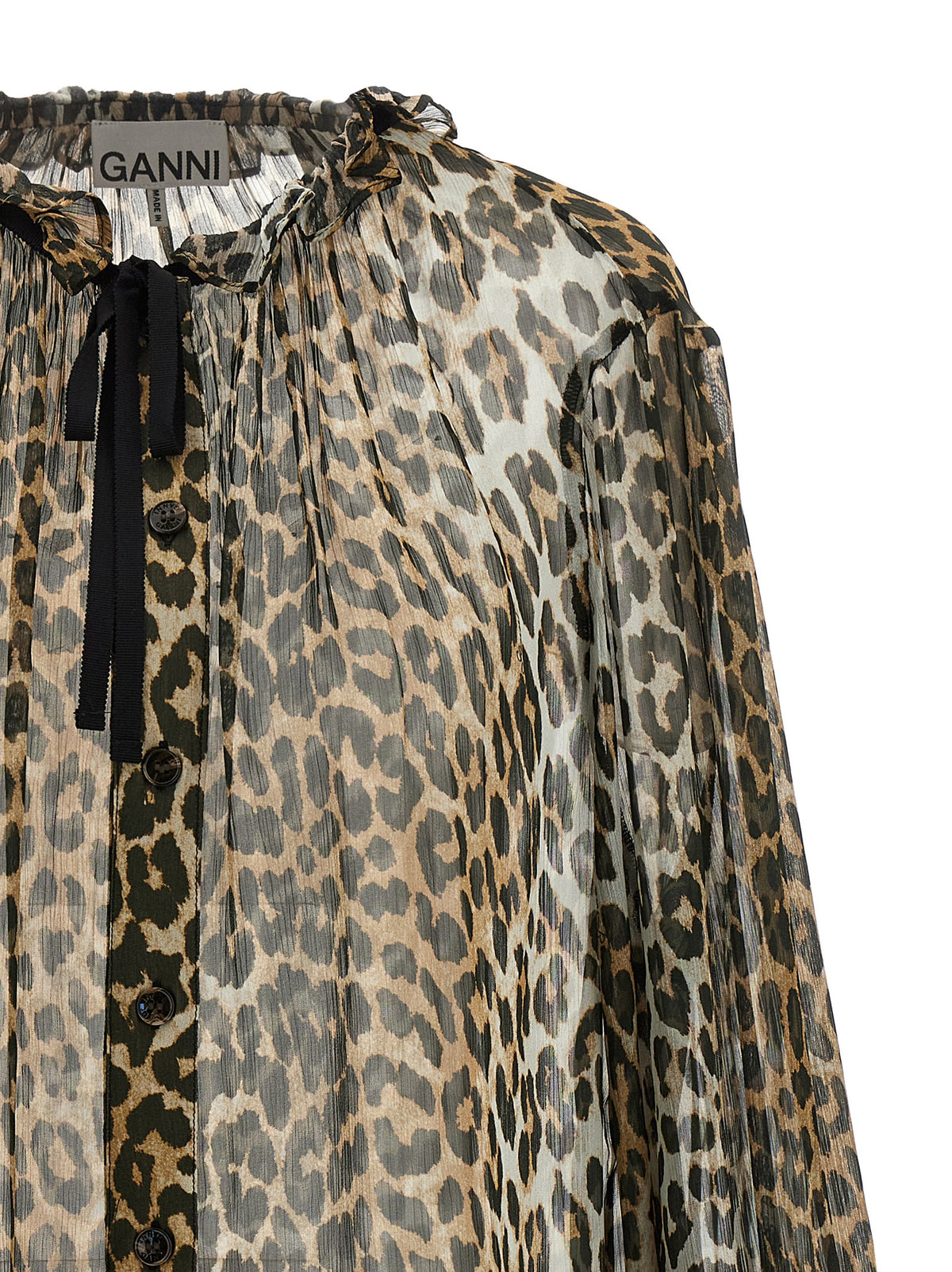 Blusa marrone in viscosa Ganni